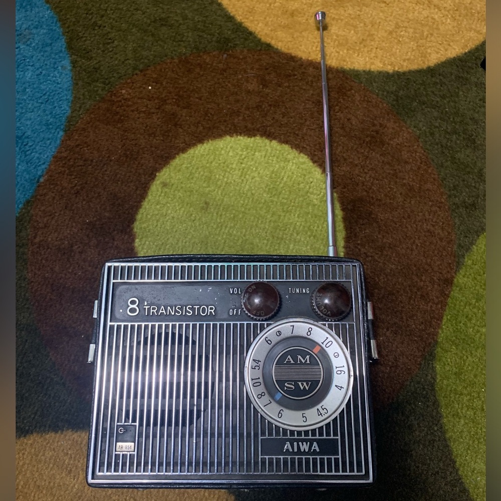 8 Transistor AR 854 Aiwa Am/fm Radio Non working For Parts Or Fix